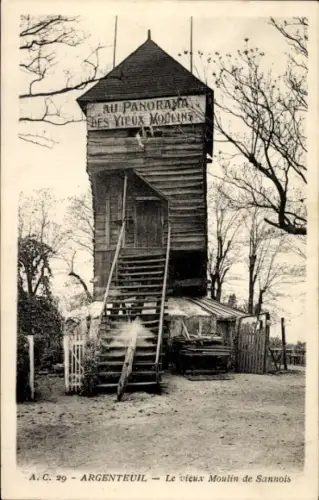 Ak Argenteuil Val d'Oise, Alte Mühle von Sannois