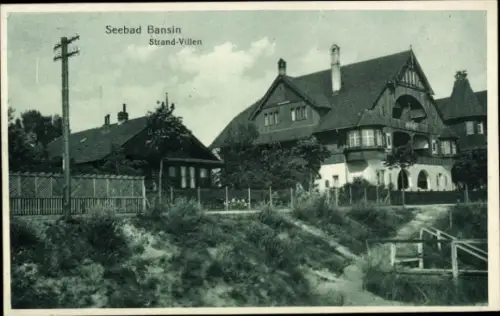 Ak Ostseebad Bansin auf Usedom, Seebad  Strand-Villen, Gebäude, Natur, keine Personen