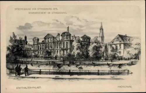 Künstler Ak Strasbourg Straßburg Elsass Bas Rhin, Statthalter Palast