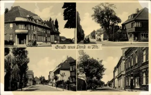 Ak Lank Latum Meerbusch am Niederrhein, Straßenpartie