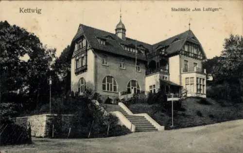 Ak Kettwig Essen im Ruhrgebiet, Stadthalle Am Luftigen, MGV Liedertafel, Fahnenweihe 1908