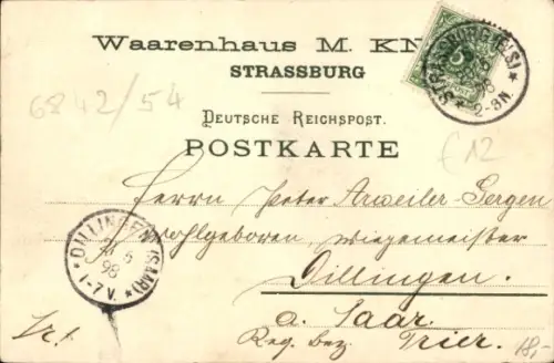 Ak Strasbourg Straßburg Elsass Bas Rhin, Ruprechtsauer-Allee