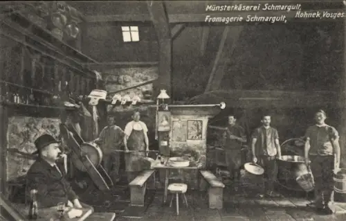 Ak Le Hohneck Lothringen Vosges, Münsterkäserei Schmargult