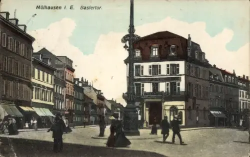 Ak Mulhouse Mülhausen Elsass Haut Rhin, Baslertor