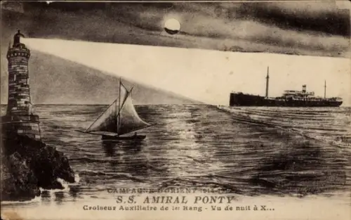 CPA SS Amiral Ponty, Croiseur Auxiliaire de Ier Rang