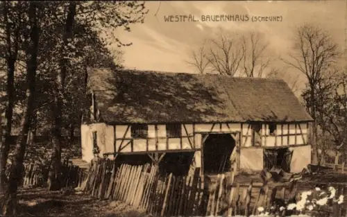 Ak Westfälisches Bauernhaus, Scheune