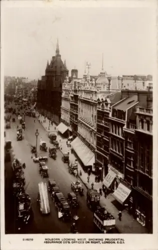 Ak Holborn Camden London England, Holborn, Prudential Assurance Gebäude,   