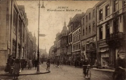 Foto Ak Düren in Nordrhein Westfalen, Weierstraße et Maison Tiets