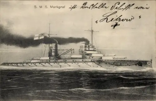 Ak Deutsches Kriegsschiff, SMS Markgraf, Kaiserliche Marine