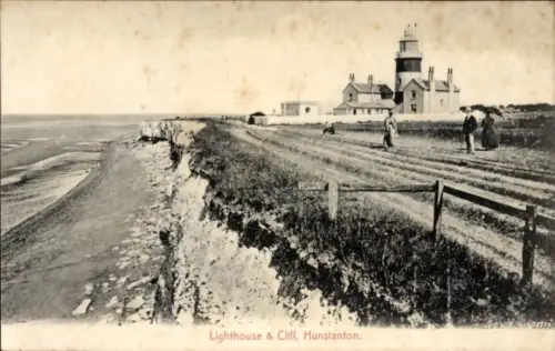 Ak Hunstanton East England, Leuchtturm