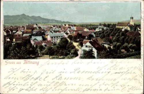 Ak Tettnang in Württemberg, Gesamtansicht, Neujahr