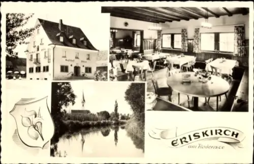 Ak Eriskirch am Bodensee, Gasthof zum Adler,  Bodensee, Restaurant, Zimmer, Wasser, Erwin Wacker
