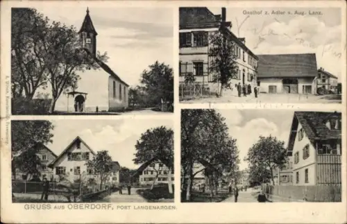 Ak Oberdorf Langenargen am Bodensee, Gasthof zum Adler