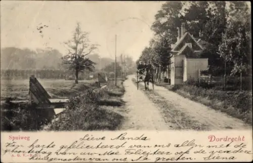 Ak Dordrecht Südholland Niederlande, Spuiweg
