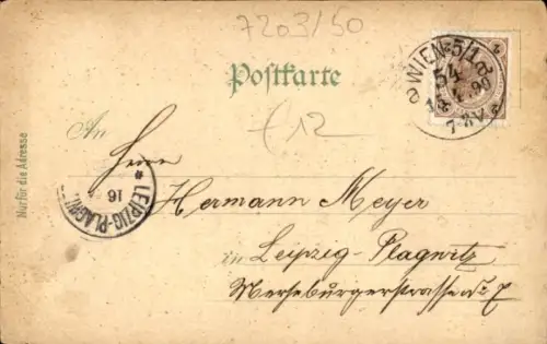 Litho Wien 1 Innere Stadt, Rathaus, Wiener Rathauskeller, Ratskeller, Ratsstüberl