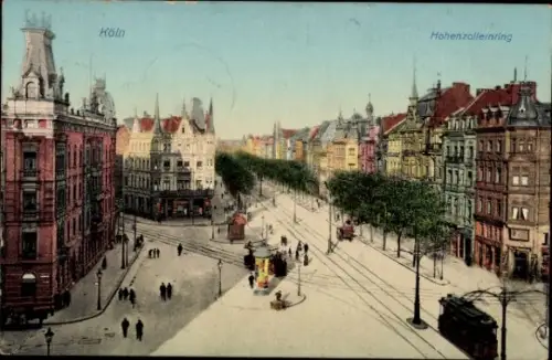 Ak Cöln Köln am Rhein, Hohenzollernring,  Straßenansicht,  