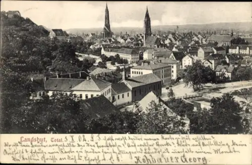Ak Landshut in Niederbayern, Gesamtansicht