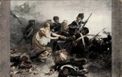 Künstler Ak Herterich, Johanna von Stegen, die Heldin von Lüneburg