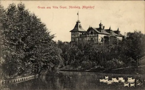 Ak Mögeldorf Nürnberg Mittelfranken, Villa Geyer