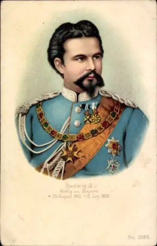 Perl Litho König Ludwig II. von Bayern