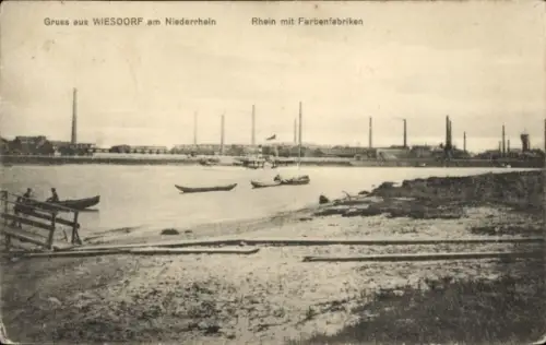 Ak Wiesdorf Leverkusen am Rhein, Farbenfabriken