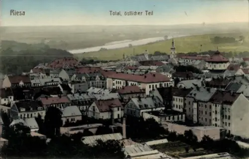 Ak Riesa an der Elbe Sachsen, Gesamtansicht