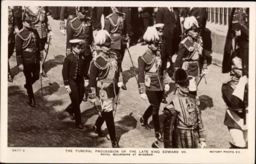 Ak Adel Großbritannien, Begräbnis von König Edward VII.