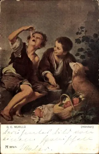 Künstler Ak Murillo, B. E., Pastetenesser