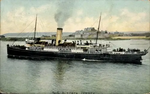 Ak Jersey Kanalinseln, Dampfer SS Alberta