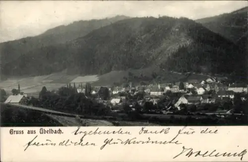 Ak Übelbach Steiermark, Gesamtansicht von Ort und Umgebung