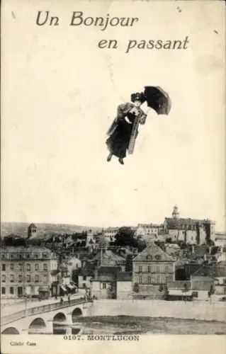 Ak Montluçon Allier, Teilansicht