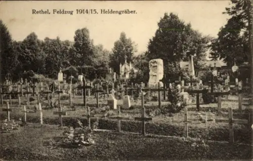 Ak Rethel Ardennes, Heldengräber, Feldzug 1914/1915