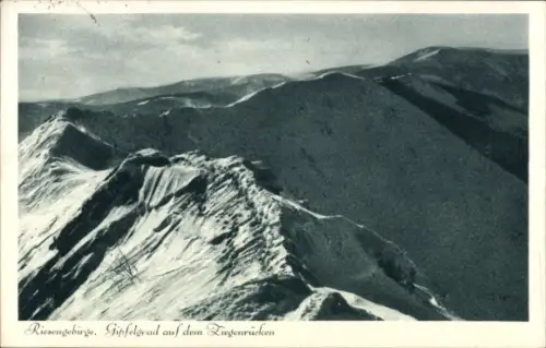 Ak Riesengebirge Region Königgrätz, Bílé Labe, Weiße Elbe, Weißwasser, Weißwassergrund,  Gipfelgr