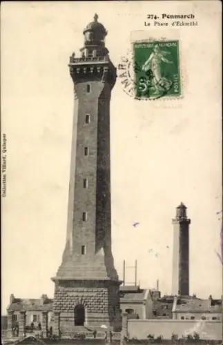 Ak Penmarch Finistère, Leuchtturm