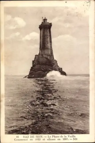 Ak Le Raz de Sein Finistère, Leuchtturm