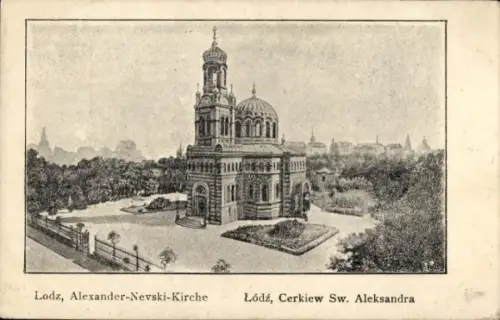 Ak Łódź Lodz Lodsch Polen, Alexander-Nevski-Kirche