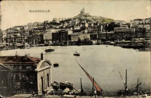 Ak Marseille Bouches du Rhône, Stadtansicht