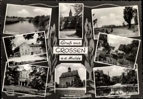 Ak Crossen Zwickau in Sachsen, Schule, Rathaus, Haus der Freundschaft, Ernst-Otto-Straße