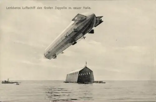 Ak Lenkbares Luftschiff des Grafen Zeppelin, Neue Halle
