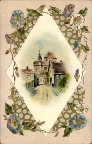 Passepartout Litho Berlin, H. Scheuermann Kolonialwaren, Reklame