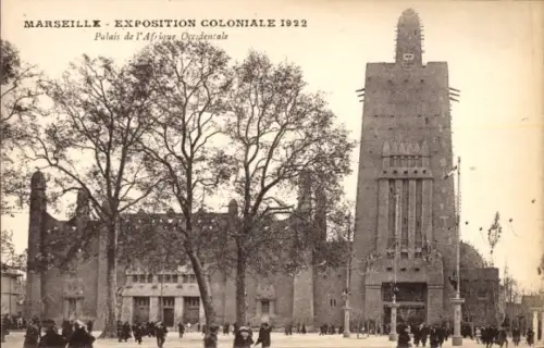 CPA Marseille Bouches du Rhône, Exposition Coloniale 1922, Palais de Afrique Occidentale