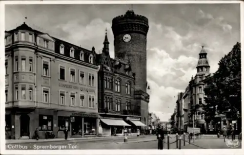 Ak Cottbus in der Niederlausitz,  Spremberger Tor,  Gebäude, Straßenansicht