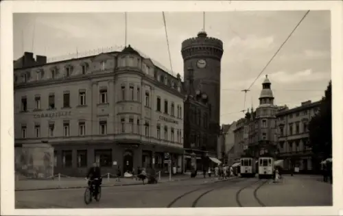 Ak Cottbus in der Niederlausitz,  Spremberger Turm, Straßenbahnen,  Gebäude