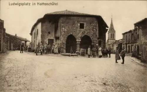 Ak Hattonville Vigneulles lès Hattonchâtel Lothringen Meuse, Ludwigsplatz
