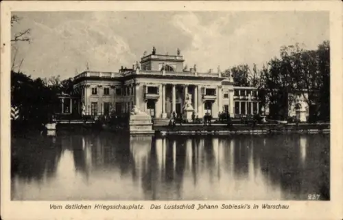 Ak Warszawa Warschau Polen, Kriegsschauplatz, Lustschloss Johann Sobieskis