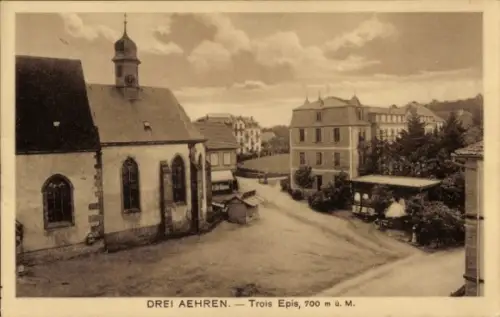 Ak Trois Épis Drei Ähren Elsass Haut Rhin, Drei Aehren,  700 m ü. M., Kirche, Gebäude