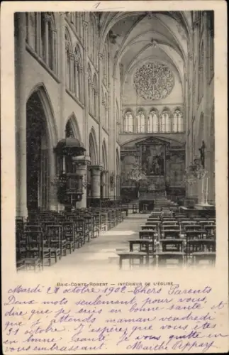 Ak Brie Comte Robert Seine et Marne, Kircheninneres