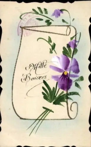 Handgemalt Ak Blumen