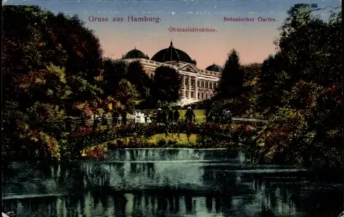 Ak Hamburg Mitte Neustadt, Botanischer Garten, Oberzolldirektion