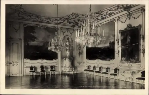Ak Wien 13 Hietzing Österreich, Schönbrunn, Zeremonien-Appartement, Rasa Zimmer, Kronleuchter, St